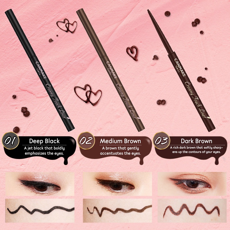 Kẻ Mắt Canmake Nhật Bản Creamy Touch Liner – Eyeliner Bút kẻ viền mắt