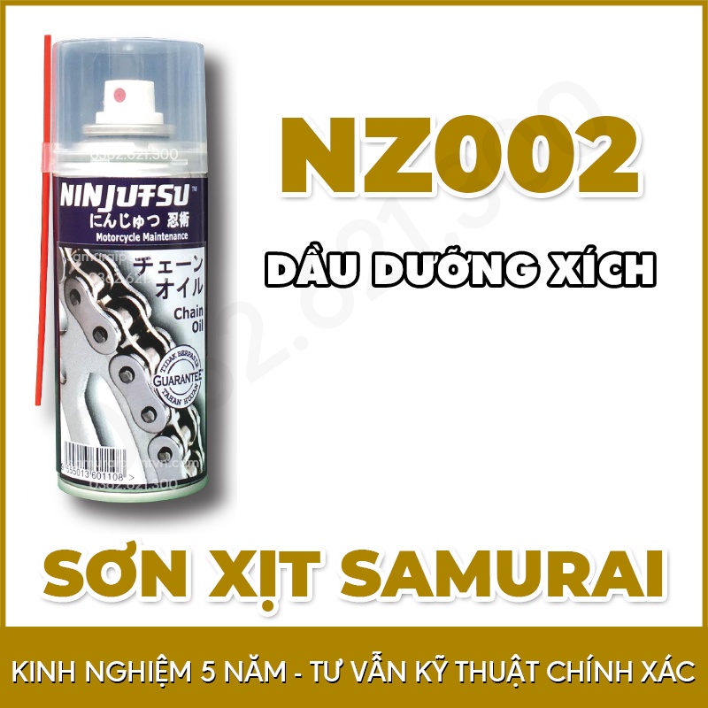 Chai dầu xích chuyên dùng cho xe máy NINJUTSU NZ002