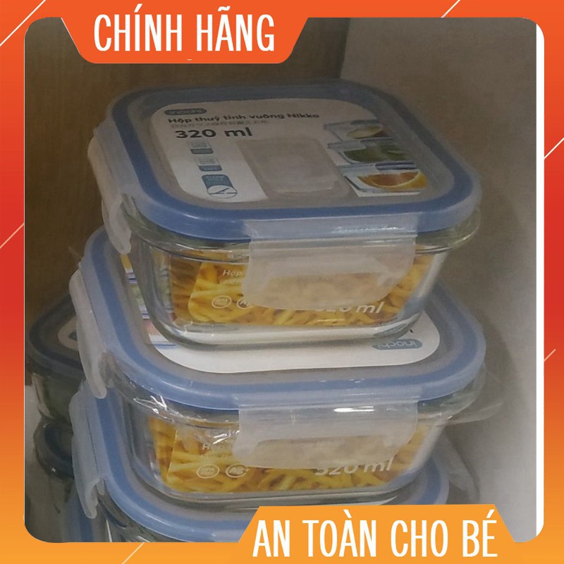 Combo 2 hộp thủy tinh vuông inochi 320ml (tiêu chuẩn Nhật Bản) (tiêu chuẩn Nhật Bản)
