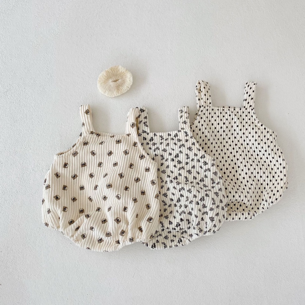 Bộ Áo Liền Quần Bằng Cotton Thời Trang Xuân Thu 2022 Dành Cho Bé Trai Gái 0-2 Tuổi