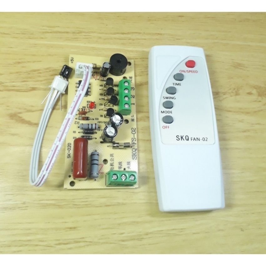 Bộ mạch điều khiển quạt từ xa SKQ - FAN điều khiển quạt từ xa (Điều khiển chữ tiếng Việt,quạt điều khiển từ xa