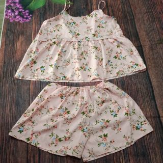 Bộ ngủ lụa ( voan ), Sét bộ 2 dây❤️bộ đùi mặc