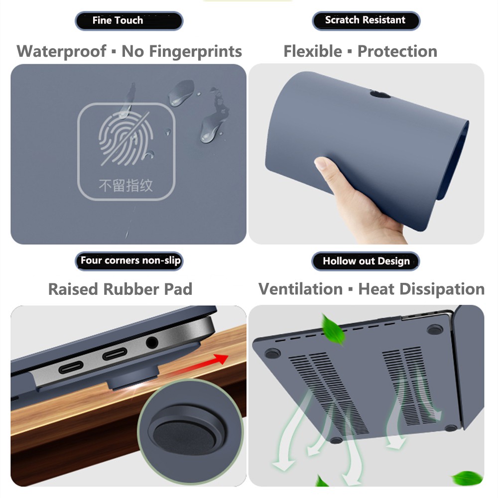 Vỏ bảo vệ 7 trong 1 cho Macbook Air M12020 12 Macbook Pro 13 15 2019 A2337 A2338 A22891 A2179 A1707 | BigBuy360 - bigbuy360.vn