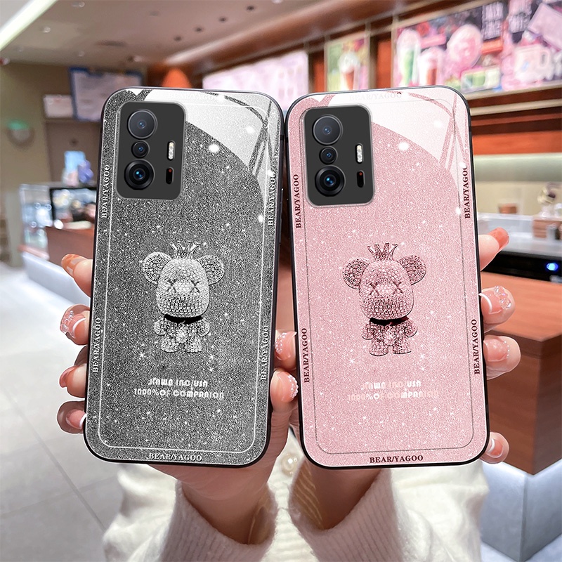 Xiaomi 12/12 Pro Mi 11T Pro Ốp Điện Thoại Mặt Gương Lấp Lánh Cho Lite 5G Redmi Note10 5G/POCO F3/M4 Pro/M3Pro/X3 GT