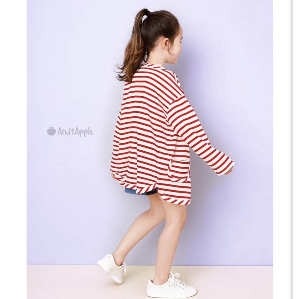 Áo khoác cardigan len mỏng kẻ bé trai bé gái Andi. HA1334