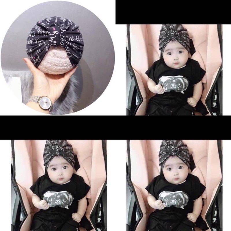 mũ turban hoạ tiết độc đáo( 5-10kg)