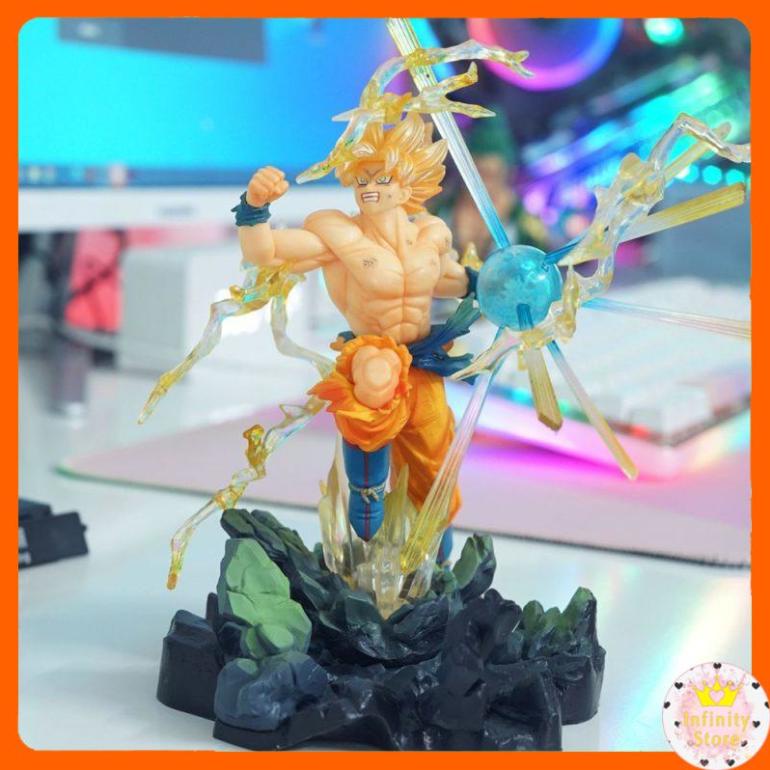 MÔ HÌNH GOKU TỤ KAME XANH 21CM INFINY DECOR