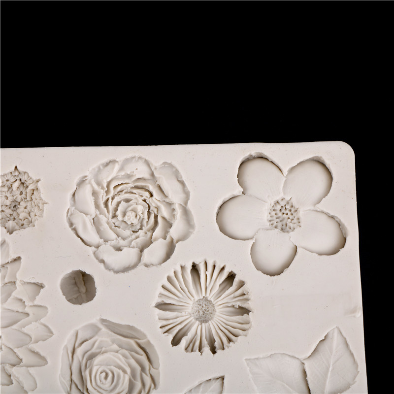 Flower Silicone mold fondant mold cake decorating tools chocolate gumpaste mold