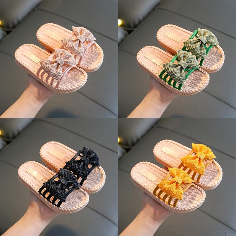 Dép đi trong nhà đính nơ xinh xắn thời trang cho bé gái