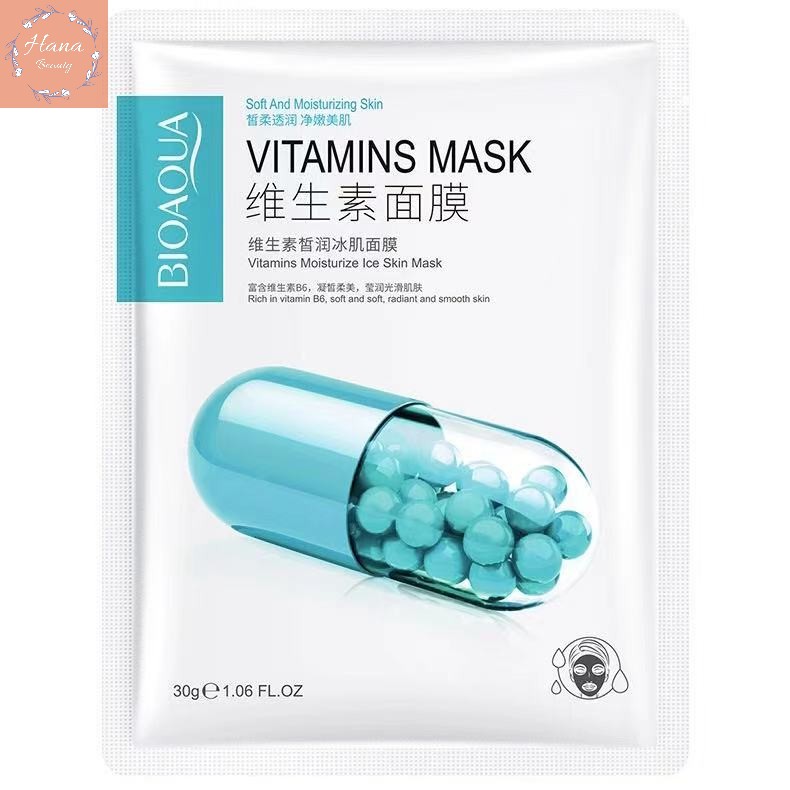 Mặt nạ Vitamins Mask DƯỠNG TRẮNG THU NHỎ LỖ CHÂN LÔNG nội địa Trung