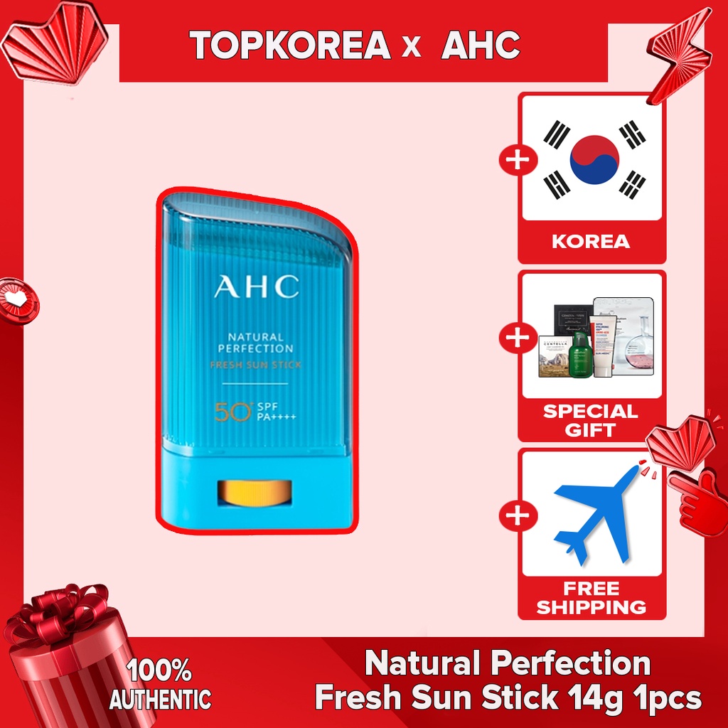 <<< AHC Natural Perfection Fresh Sun Stick SPF50+ PA++++  22g, 17g 14g >>>[Hàng mới về] Kem chống nắng AHC SPF50+ PA++++ dạng thỏi chăm sóc da tự nhiên hoàn hảo