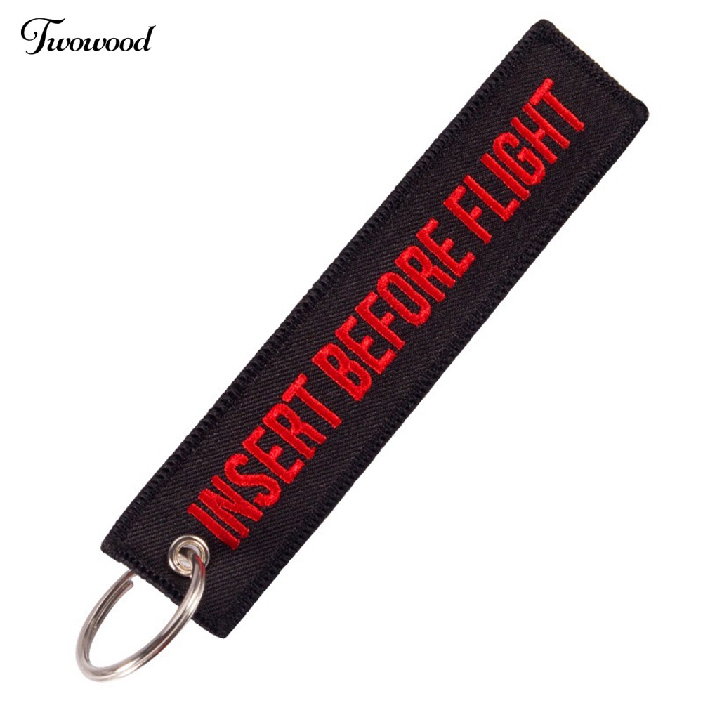 Móc Khóa Thêu Hình insert before flight Dễ Thương