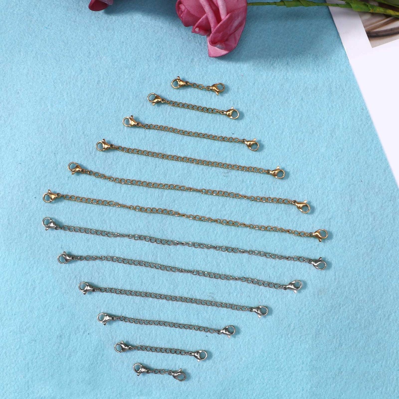 Sa set 12 Phụ Kiện Nối Dài Dây Xích Làm Trang Sức Thủ Công