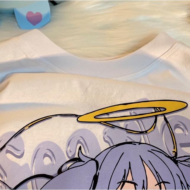 ZHELIHANGFEI Áo Sweater Dáng Rộng Họa Tiết Anime Dễ Thương Dễ Phối Đồ