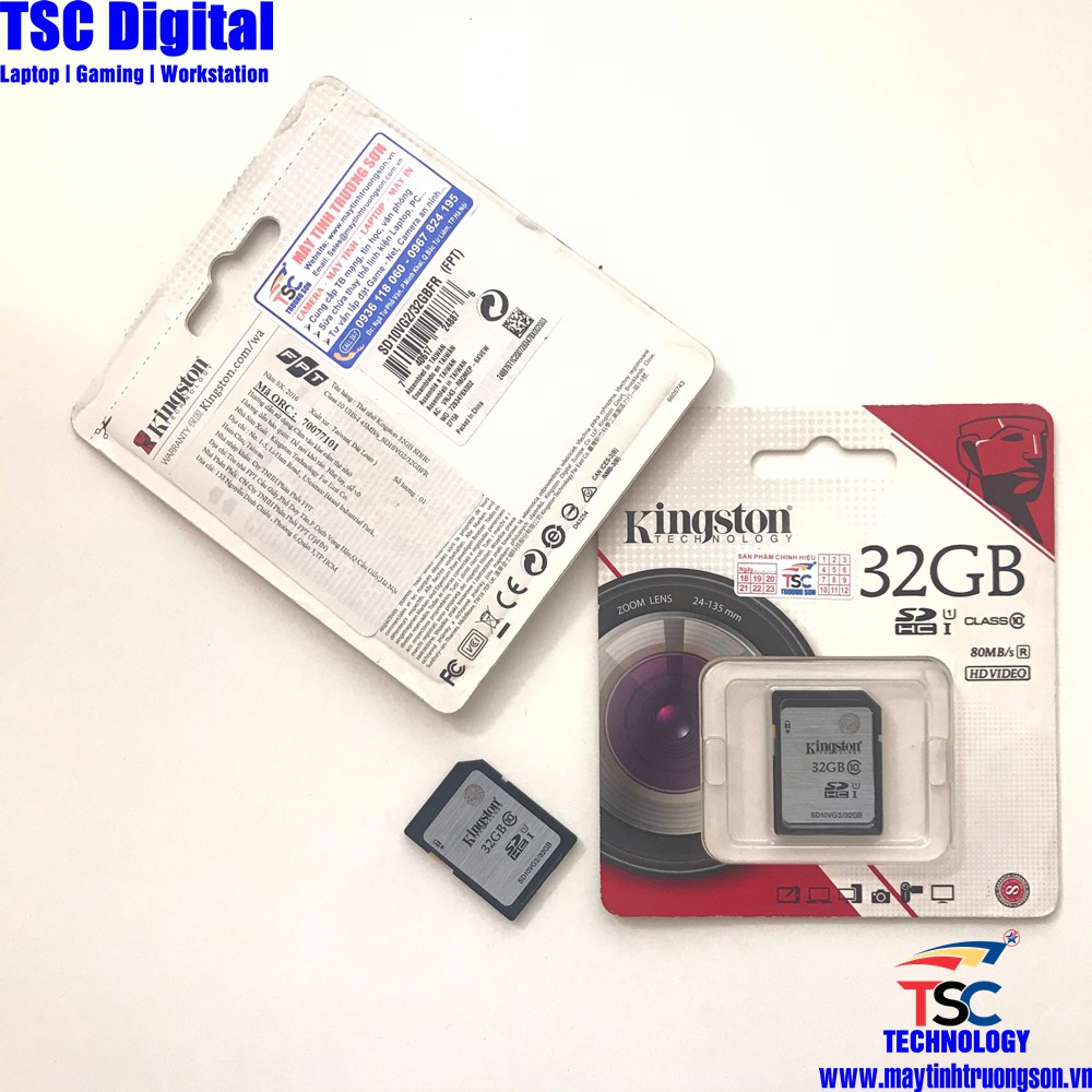 Thẻ Nhớ KINGSTON 32GB SDHC CLASS 10 UHSI 45MB/S_SD10VG2/32GBFR
