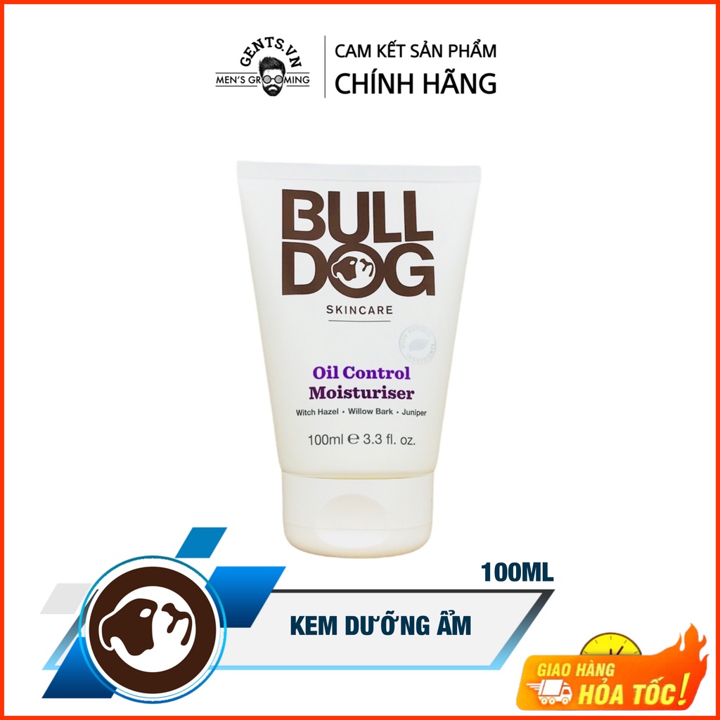 Kem dưỡng ẩm da mặt cho nam có làn da dầu, dễ nổi mụn Bulldog Skincare Oil Control Moisturiser 100ml