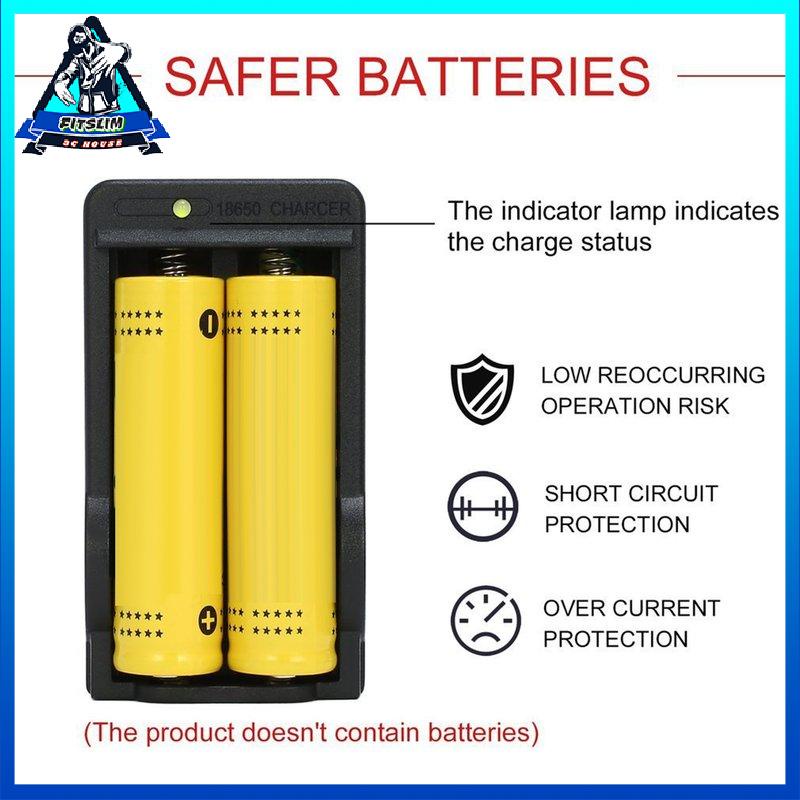 [Fitslim] US Plug 18650 Li-ion Battery Charger Travel Wall Home Charger 110-240V