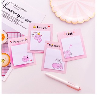 Giấy note heo hồng vuông ( hình ảnh bắt mắt ,siêu cute)