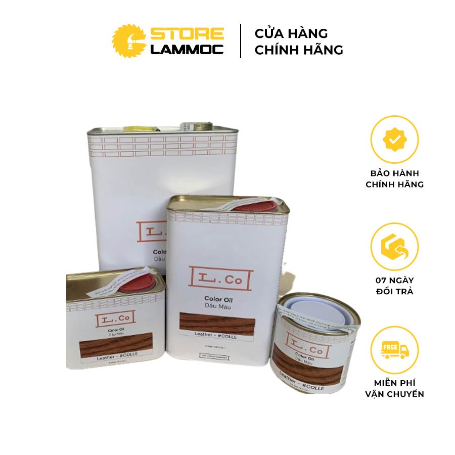 Dầu Màu Lau Gỗ L.CO Màu Da Thuộc LEATHER Dung Tích 0.25L, 0.5L, 1L