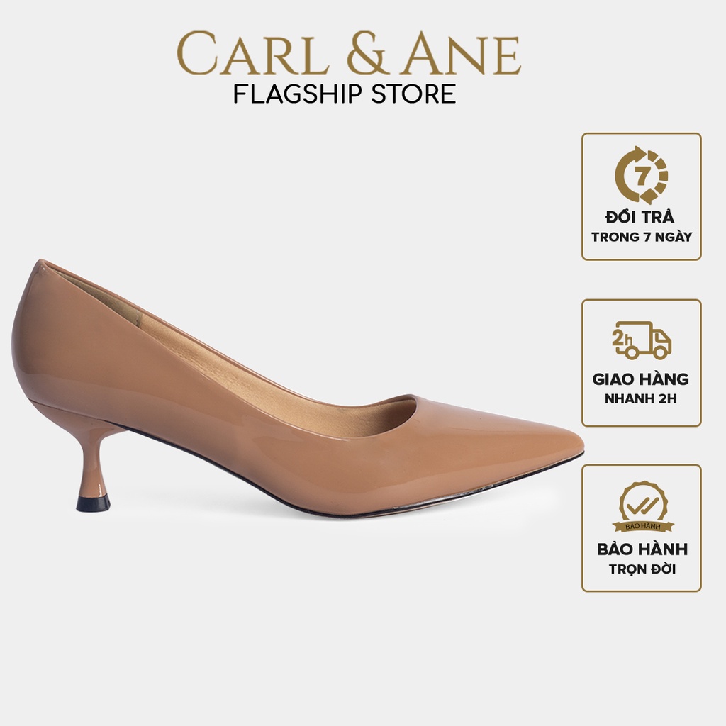 Carl & Ane - Giày cao gót mũi nhọn cao 4cm màu bò _ CP009 thumbnail