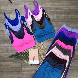[ Freeship + Tặng kèm mút xịn ] Set Tập Thể Thao Chun Ngực Nơ