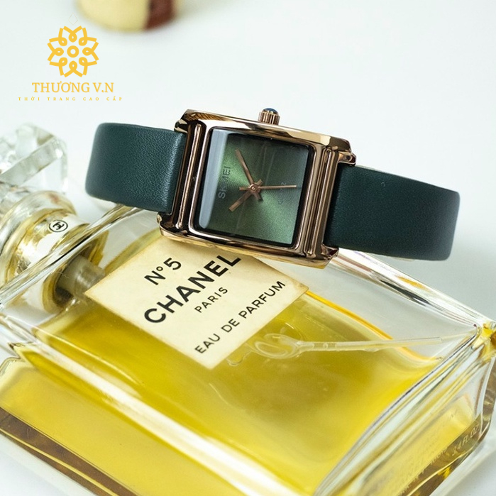 Đồng Hồ Nữ Skmei 1432 Chính Hãng Dây Da Thời Trang Cao Cấp Hình Thật 100% Chống Nước Tốt