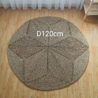 [Giá siêu rẻ] Thảm cói hoa sao - D120cm