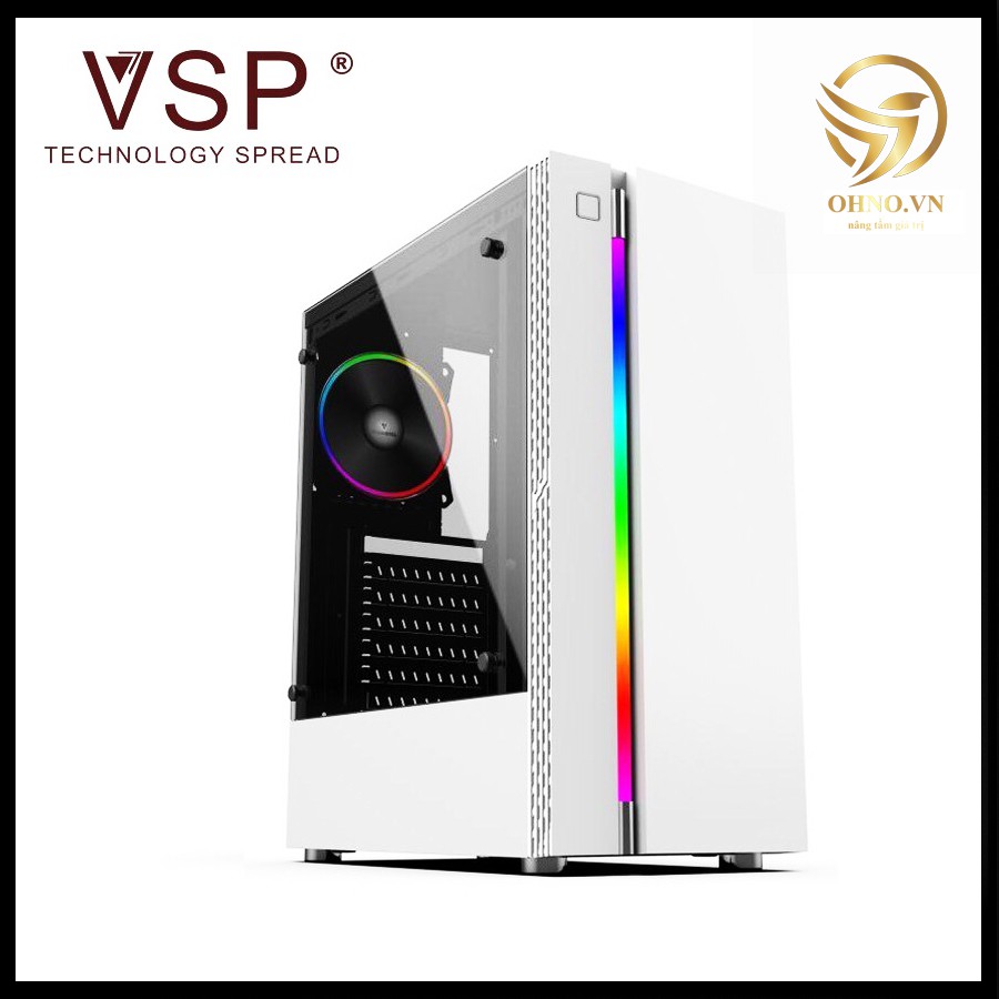 Vỏ Thùng Máy Tính PC Case VSP KA-180 Gaming Vỏ Case PC LED RGB Mặt Kính Cường Lực - OHNO VIỆT NAM