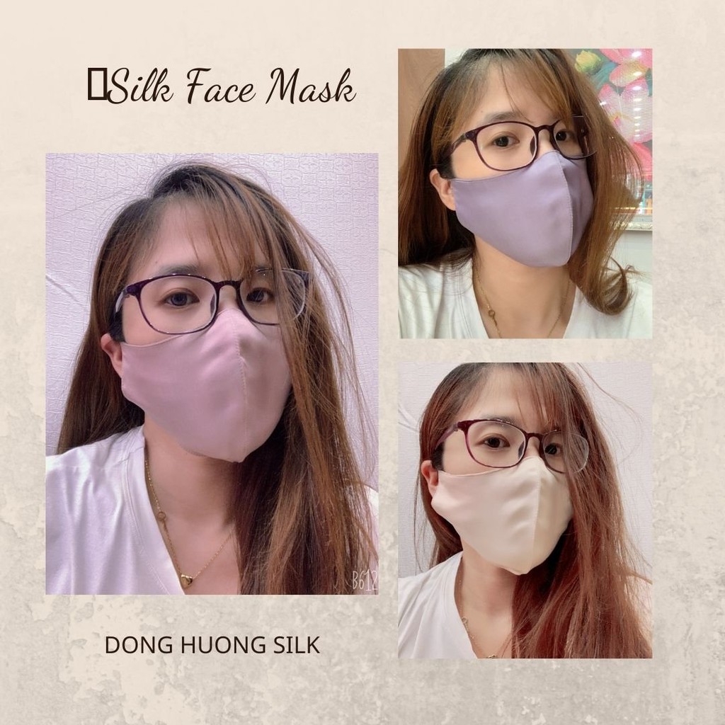 Khẩu Trang Lụa 100% Cao Cấp 2 Lớp, Siêu Mát, Bảo Vệ Da Chống Lão Hóa (có 9 màu) | BigBuy360 - bigbuy360.vn