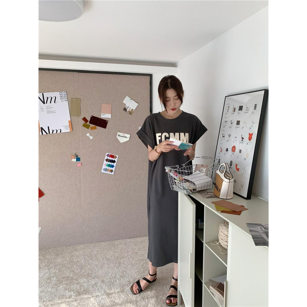 Đầm Thun Cotton Nguyên Chất Dáng Dài Rộng Đơn Giản 61825