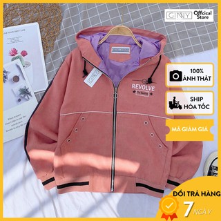Áo Khoác Nhung Da Lộn REVOLVE  | Áo Khoác Có Nón | Khoác Nữ Da Lộn | 2 Lớp Mềm Mịn | Freesize