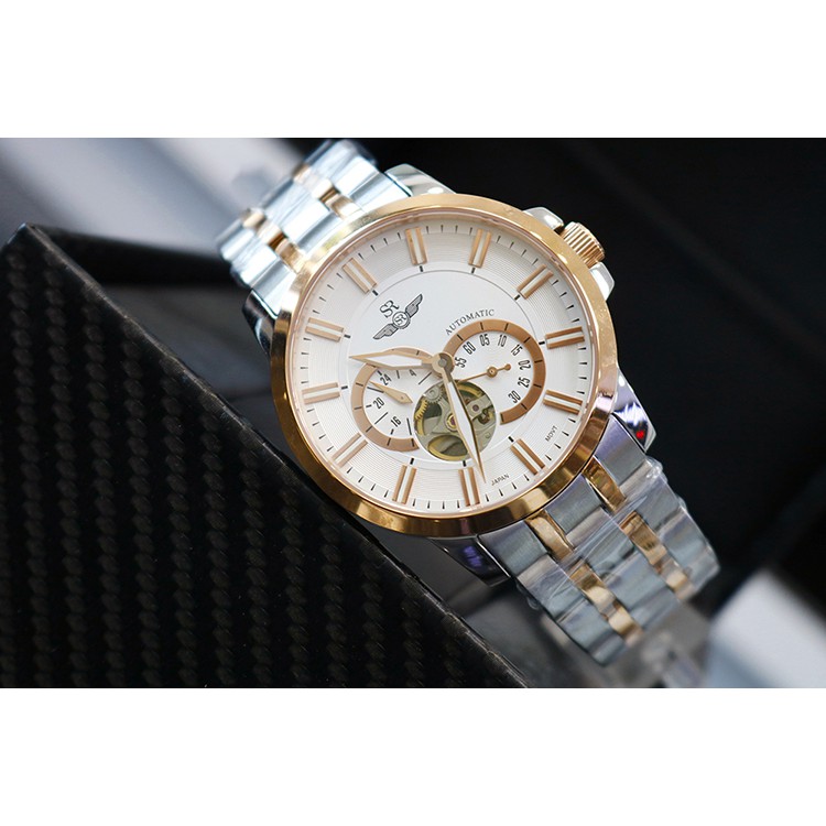 Đồng hồ Nam SRWATCH Automatic ( cơ ) Open Heart SG8871.1302 mặt kính sapphire , chống nước , chống trầy , Bảo Hành 12 TH