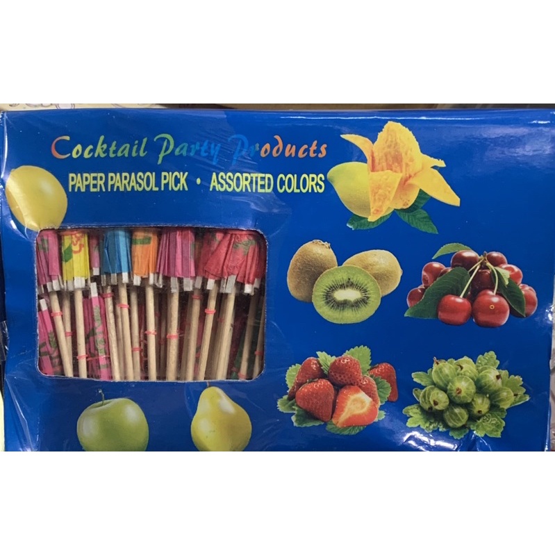 Hộp ô dù giấy trang trí cocktails, kem
