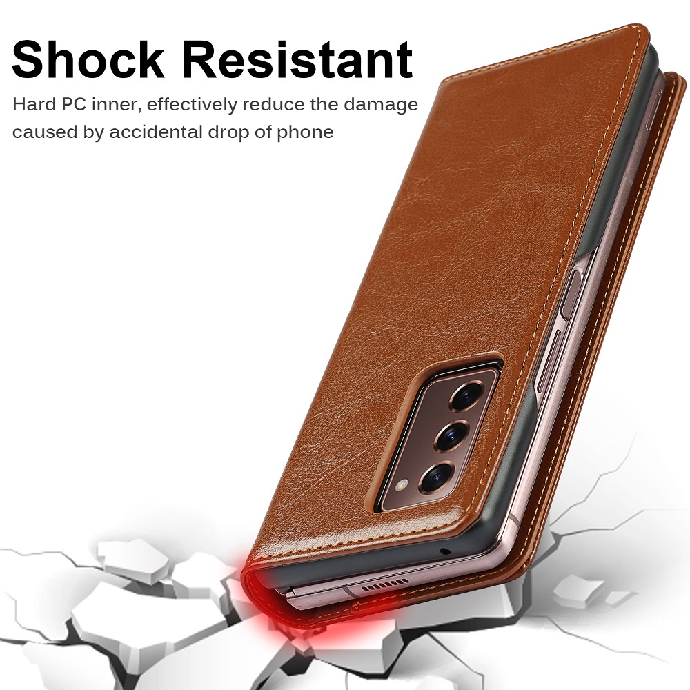 Miimall Bao Da Z Fold 2 Siêu Mỏng Bảo Vệ Toàn Diện Cho Điện Thoại Samsung Galaxy Z Fold 2 Phong Cách Kinh Doanh Ốp Lưng
