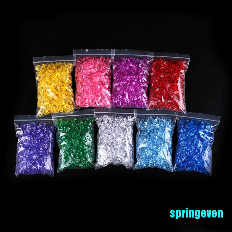 Gói 150 viên đá acrylic nhiều màu sắc tuỳ chọn dùng để trang trí