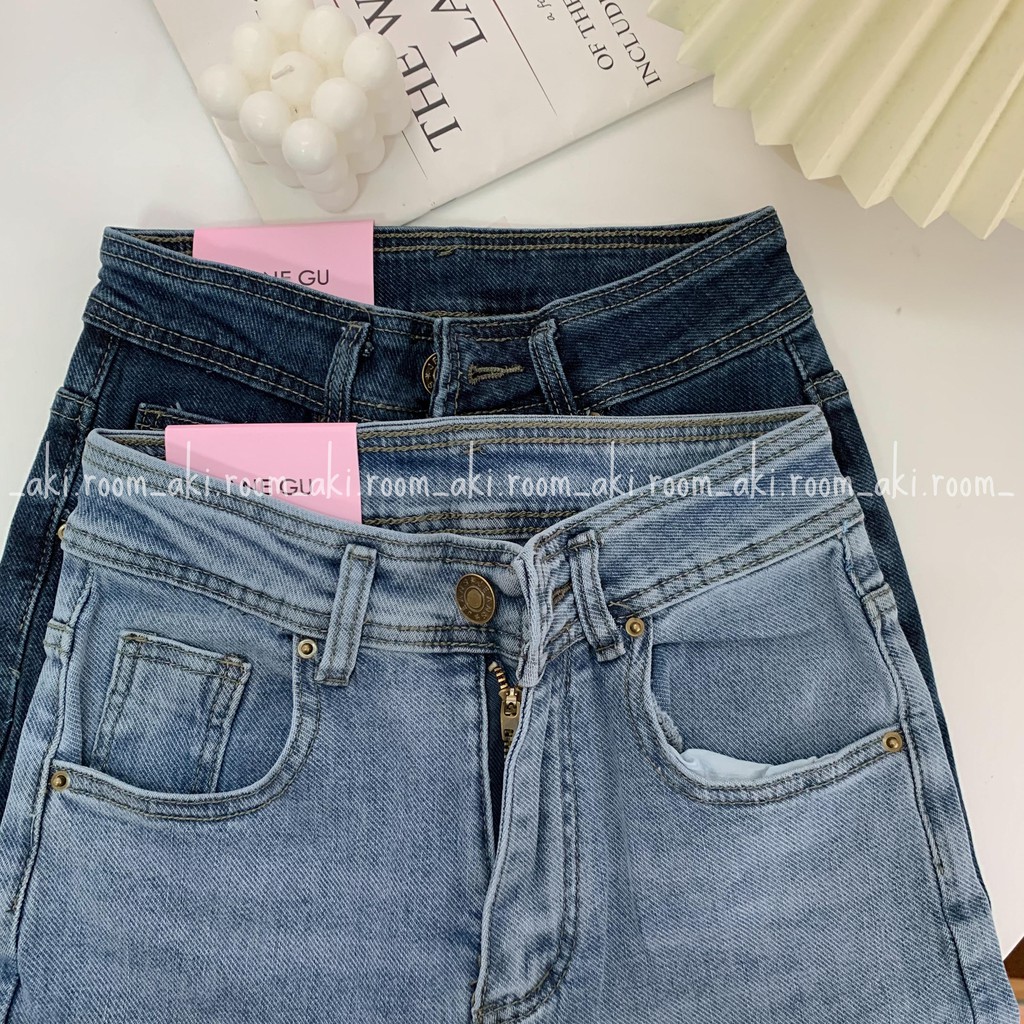 Quần jeans ống suông Fanegu 3901