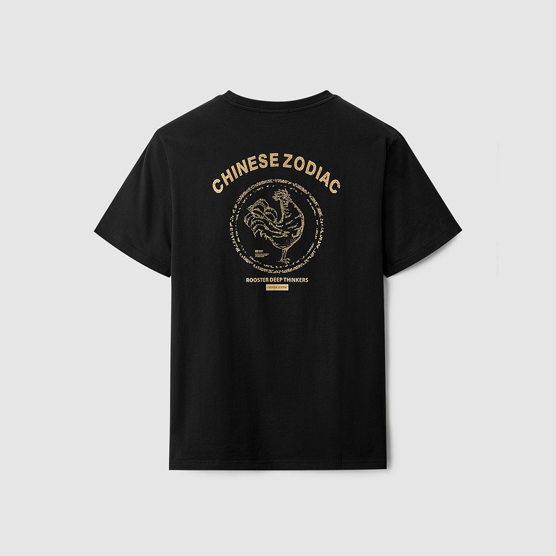 HLA - Áo Thun Nam Ngắn Tay HLA Back Zodiac Chicken Short Sleeve T-shirt