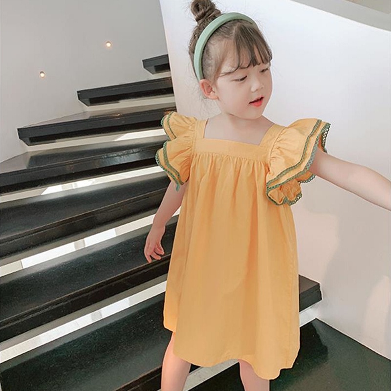 Đầm Công Chúa Phối Ren Thời Trang Mùa Hè Cho Bé Gái