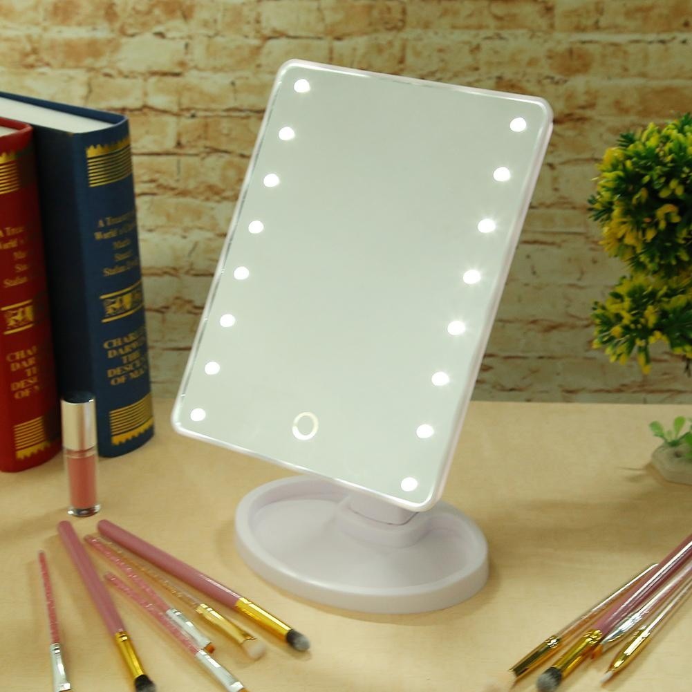 Gương trang điểm cảm ứng gắn đèn LED 22 bóng