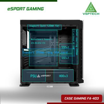 Vỏ Case Game VSP FA-403 ESPORT Gaming | WebRaoVat - webraovat.net.vn