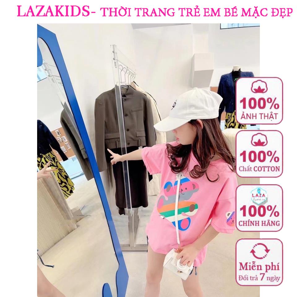 Áo thun bé gái size đại 18kg-50kg phông cotton đôi cho mẹ và bé gấu bảy màu đẹp chất thun mát đẹp LAZAKIDS 10 TUỔI
