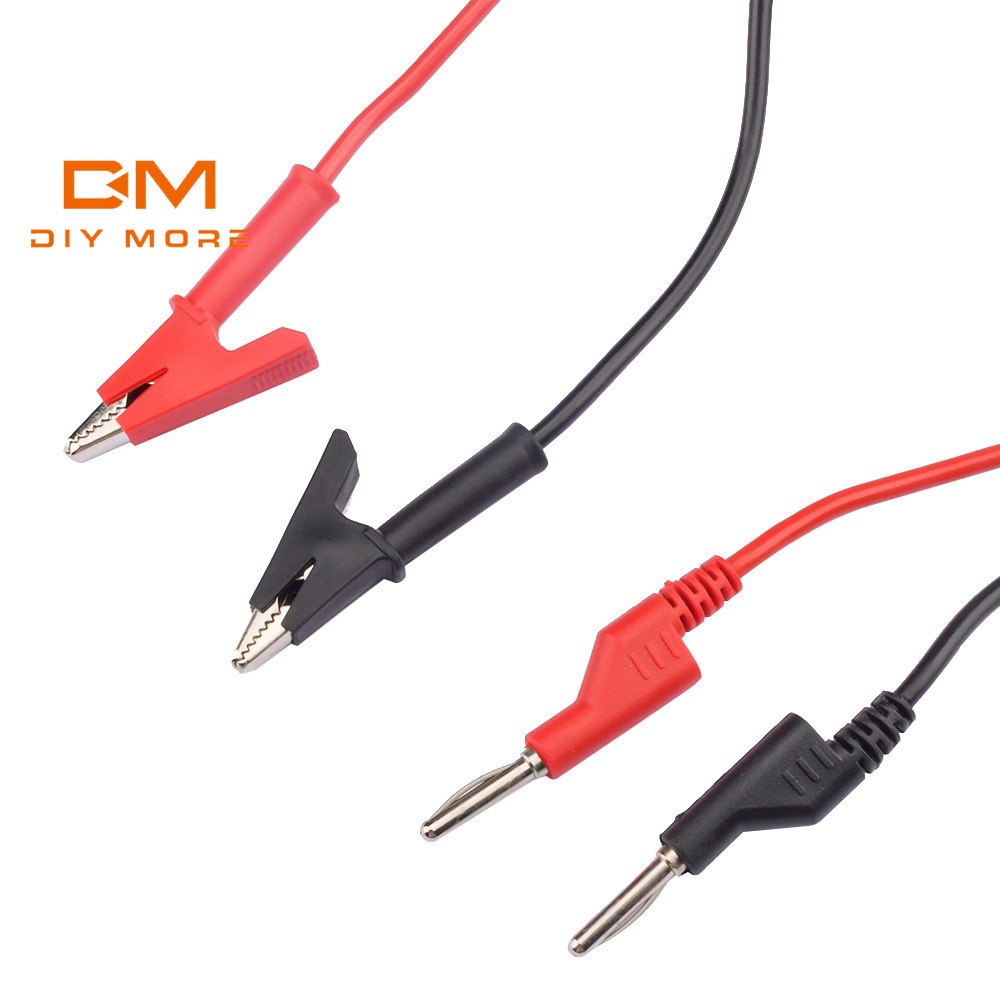 Dây đồng DIYMORE 10A đầu kẹp cá sấu 4mm dài 1m 8-12A chuyên dụng
