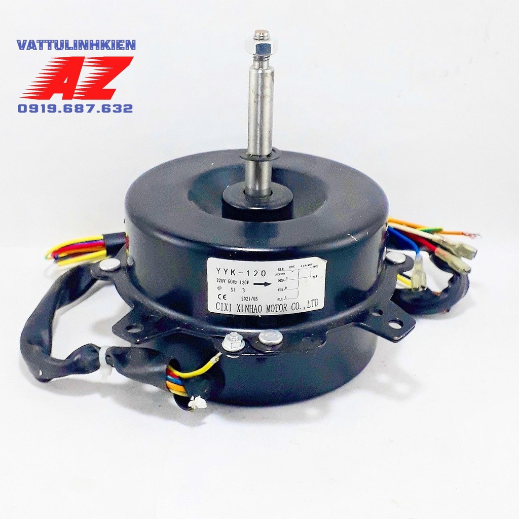 Motor quạt hơi nước tem vàng 220V-120W, ĐK trục 12mm, chiều ngược