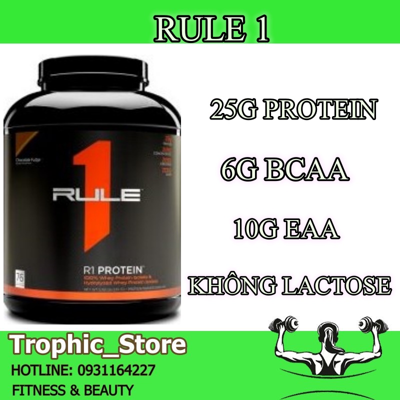 SỮA TĂNG CƠ NẠC RULE 1 WHEY PROTEIN - 5LBS (2,3Kg)