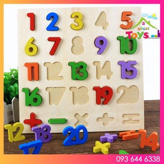 Đồ Chơi Trí Tuệ BẢNG CHỮ SỐ TỪ 1 ĐẾN 20 BẰNG GỖ
