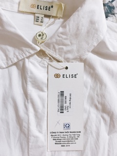 Sơ mi trắng elise size S newtag