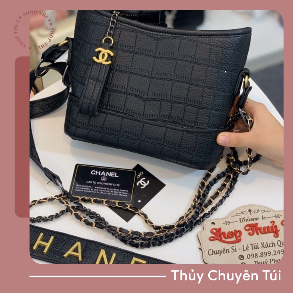 Túi cha neo hobo kèm quai chữ