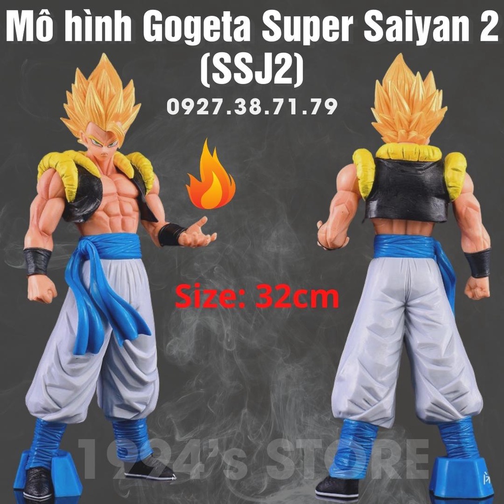 Mô hình Figure Dragon Ball Gogeta cao 32cm cực ngầu, cực chi tiết, mô hình 7 viên ngọc rồng Vegeta x Goku, Gogeta Blue