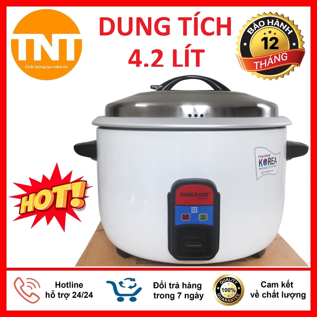 Nồi Cơm Điện Công Nghiệp 4.2 Lít GK- 1600 Phù Hợp 10-12 Người Ăn, Bảo Hành 12 Tháng