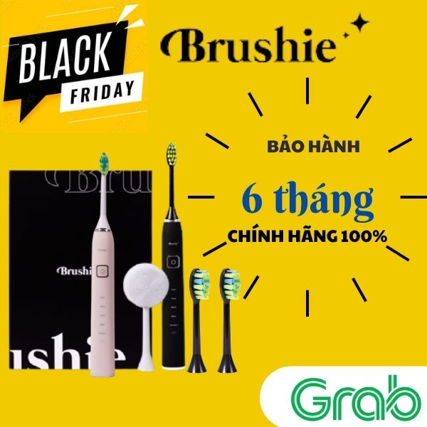 [Tặng quà] BRUSHIE Bàn Chải Điện x Máy Rửa mặt thông minh-Đánh răng/Rửa Mặt/Chăm sóc nứu-5 chế độ-Phù hợp mọi loại răng